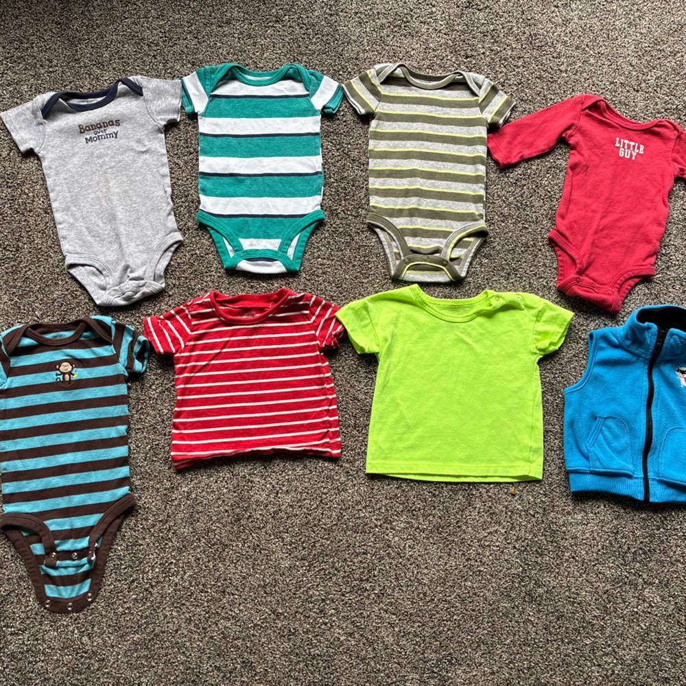 FINAL SALE 3/31/26 Carter’s/Wonder Nation Onesie/Top Bundle, Size 3 Months